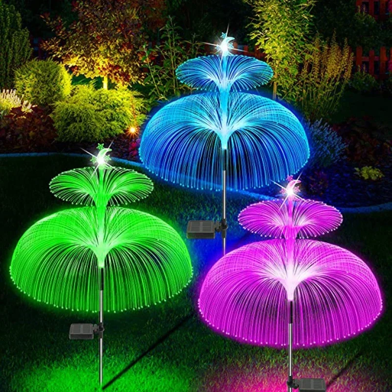 

LED Solar Jellyfish Garden Lights Outdoor Waterproof Christmas Ornaments Yard Balcony Lawn Decoration Solar Powered Flowers Lamp