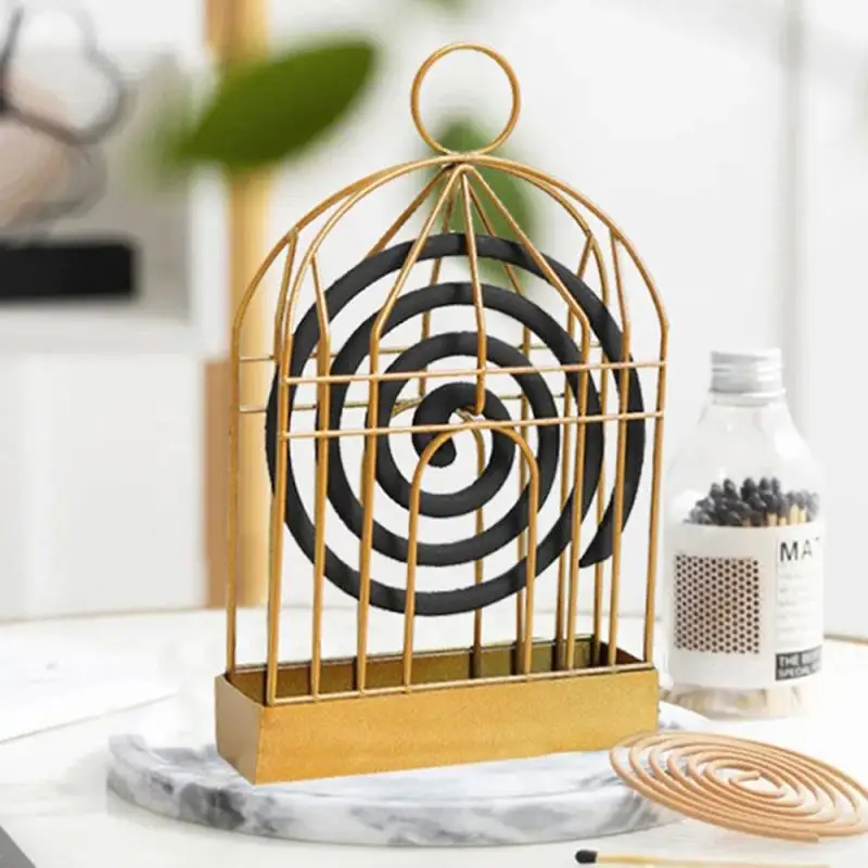 

2024 Nordic Style Iron Art Bird Shape Mosquito Coil Holder Incense Shelf Home Mosquito Repeller Holder Ornament