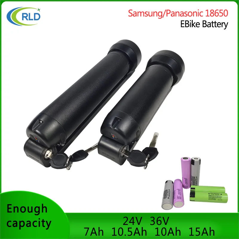 24V 36V Cuttle Mini Bottle eBike Battery 7Ah 10.5Ah 15Ah 18650 Samsung Panasonic Li-ion Pedelec Battery for Bafang 500W Motor