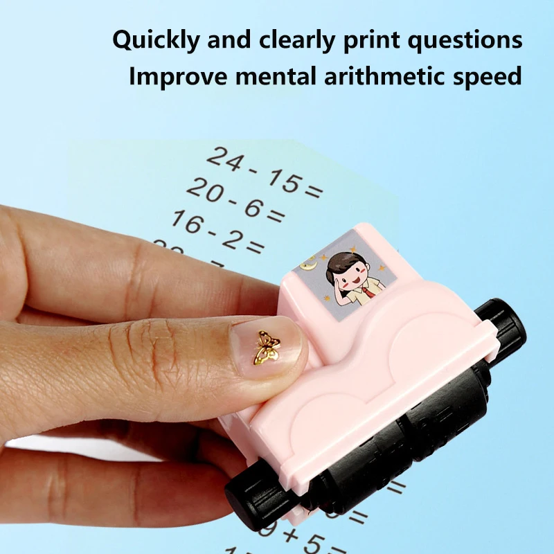 Math Stamp Roller Addition Subtraction Multiplication Division Practice Mathematical Operation Math Stamp Kids Teaching Supplies