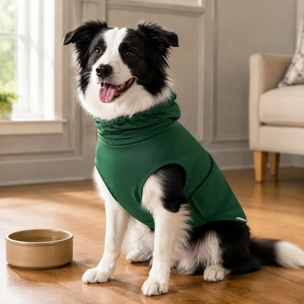 Skin-Friendly Dog Anxiety Vest Adjustable Windproof Dog Calming Jacket Elastic Soft Fleece Pet Soothing Clothes Vet Visits