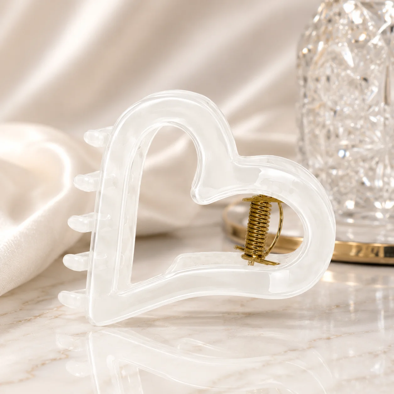 Large Heart Shaped Hair Claw Clip for Thick Hair