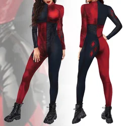 Zawaland Halloween Funny Anime 3D Print Cosplay Costume for Women Sexy Jumpsuit Bodysuit Fancy Holiday Party Outfit Clothing