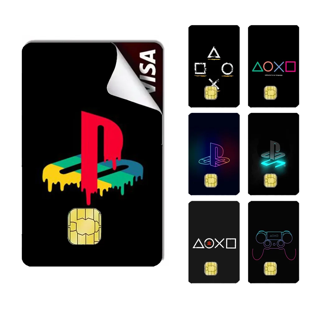 

PS5 Logo Play Station Stickers Cartoon Credit Card Visa Debit Bank Charge Card Bus Metro Waterproof Sticker Decal Decoration