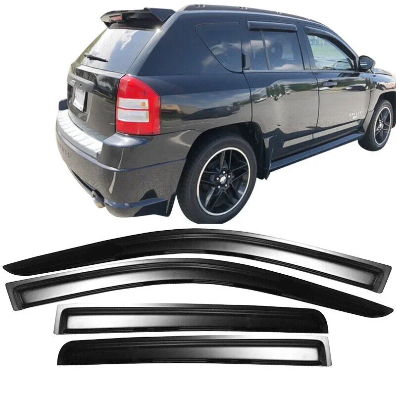 

OEM auto parts body accessories Window Visors Rain Sun Guard Vent Wind Shields Tape for Jeep compass 2011 2012 2013 2014-2017