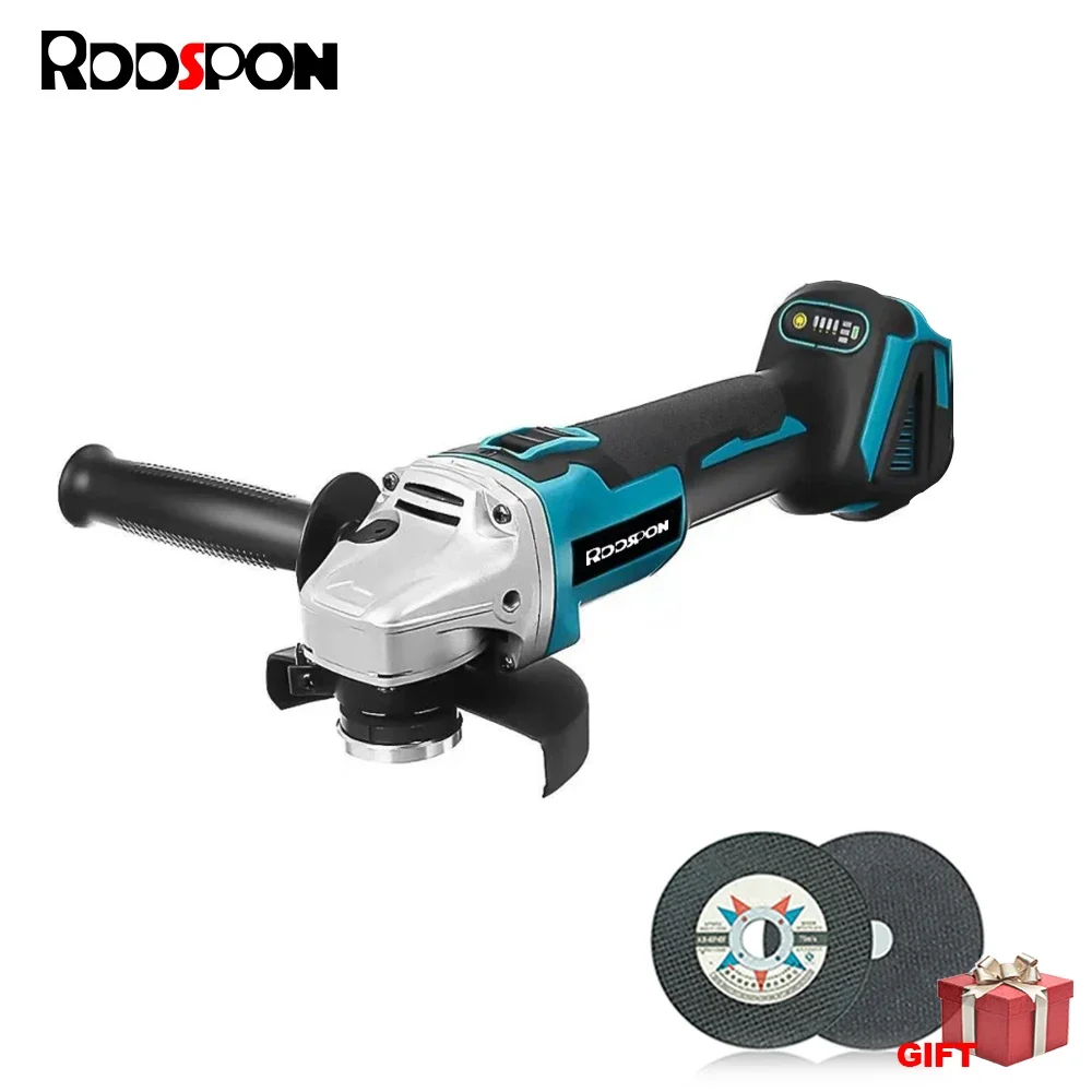 Cordless Electric Angle Grinder 100mm 125mm Brushless Variable Speed Cutting Polish Power Tool For Makita 18V Lithium Battery