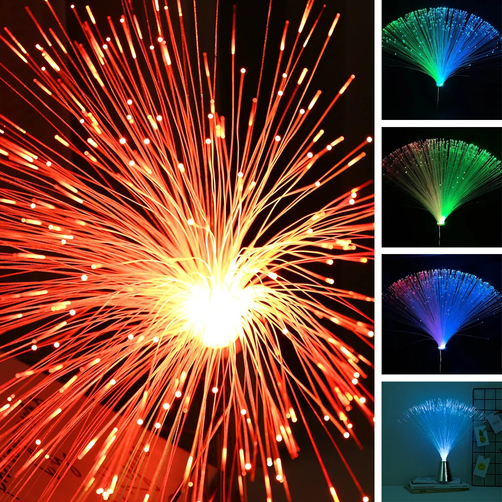 Multicolor Fiber Optic Lamp USB Starry Sky Light LED Luminous Desktop Light Creative Holiday Decoration Camping Atmosphere Lamp