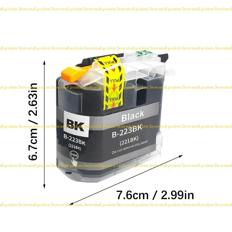 R1WD Large Volumed Printer Cartridge For LC223 LC221 Printer Crisped Text Printing Photo Quality Output Easy Replacement