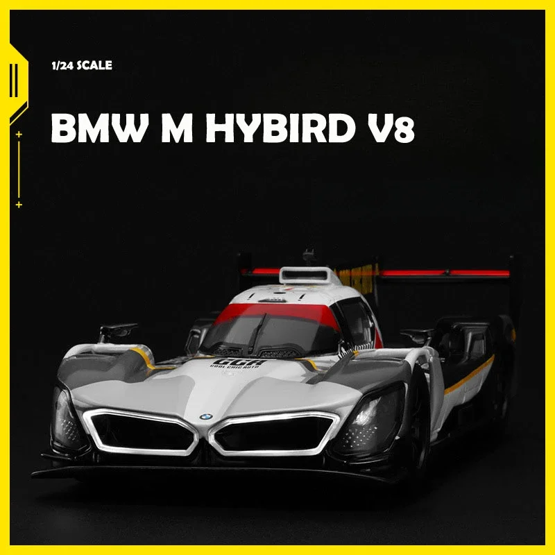 CCA Simulation 1:24 BMW M Hybrid V8 Alloy Racing Car Model Diecast Toy Vehicle Children Boy Car Toy Gift Birthday Miniature