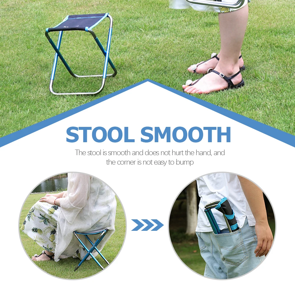 

Outdoor Folding Stool Compact Portable Camping Chair For Hiking Fishing Beach Travel Multi-Function Stool Camping