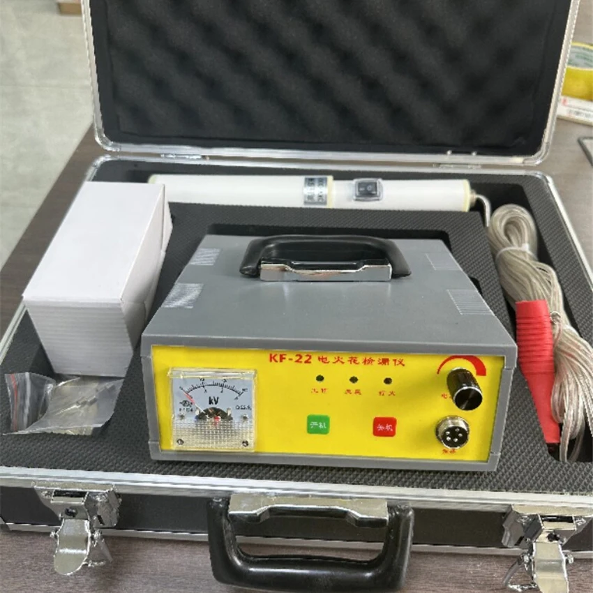 KF-22 Electric Spark Leak Detector Metal Anticorrosive Coating Testing 0.05-10mm Rechargeable Holiday Detector Pinhole Tester