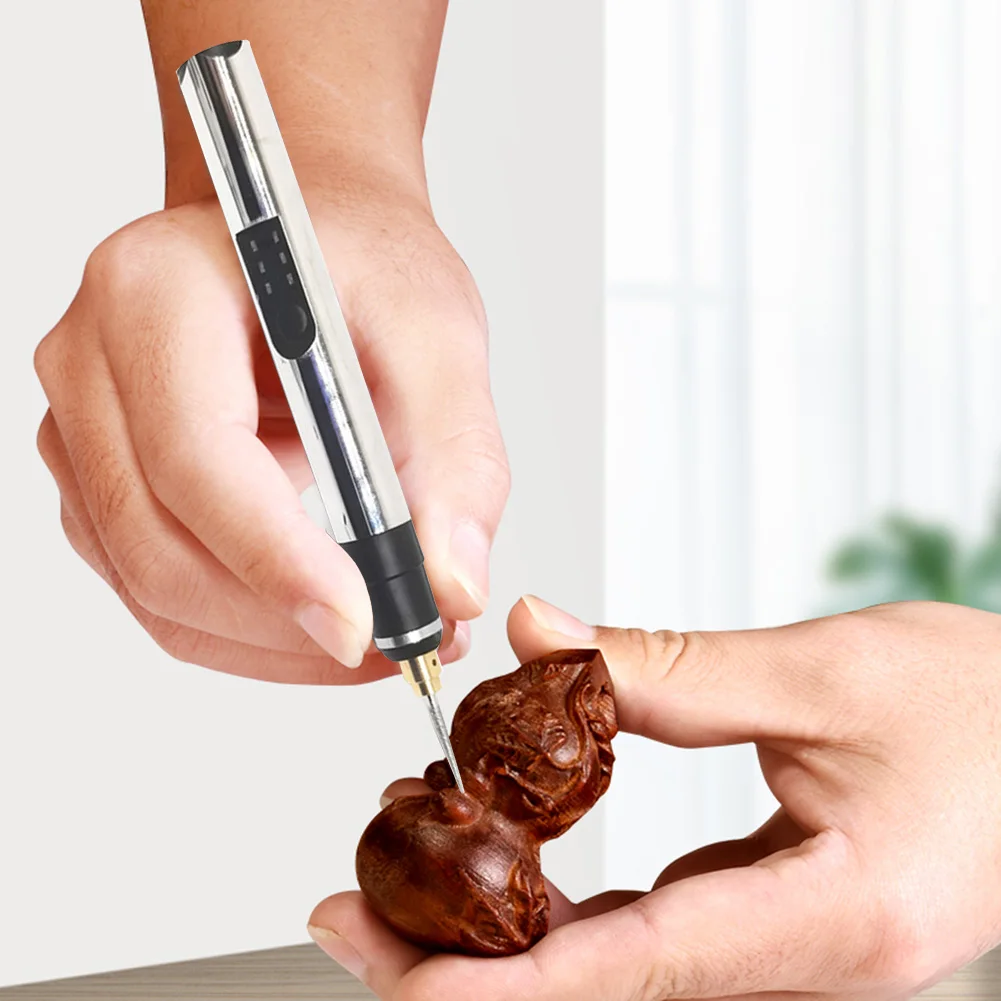 Electric Engraver Etching Pen Professional Electric Drilling Etching Pen Rechargeable 3 Gears Adjustable for Jewelry Glass Wood image 3