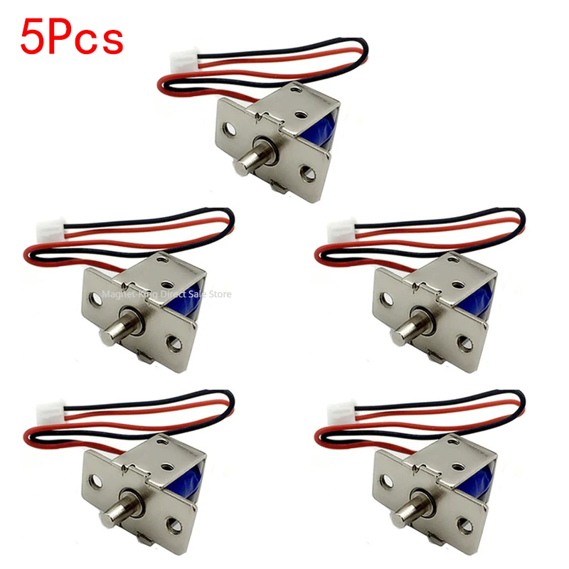 DC12V-0.54AV electric lock  stroke 4.5MM miniature electric plug lock Electromagnetic lock frame push pull electromagnet