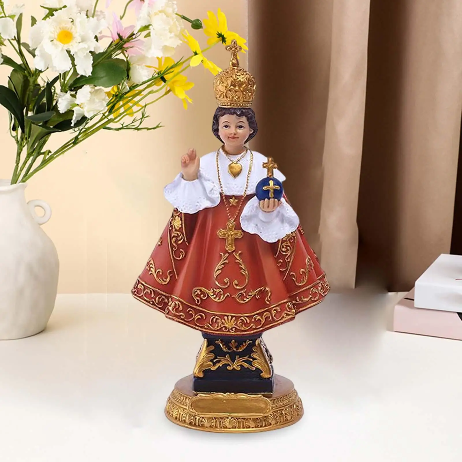 Infant Jesus Figurine Sculpture for Living Room Home Housewarming Gifts