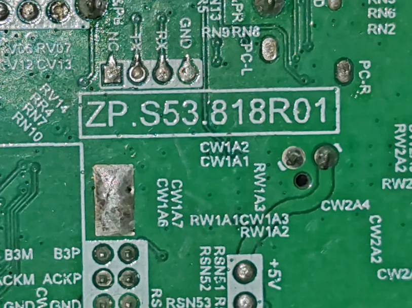 ZP.S53.818R01-Carte mère TV 3 en 1, testée, photo physique, pour 2AV, 36 à 41V, 600mA