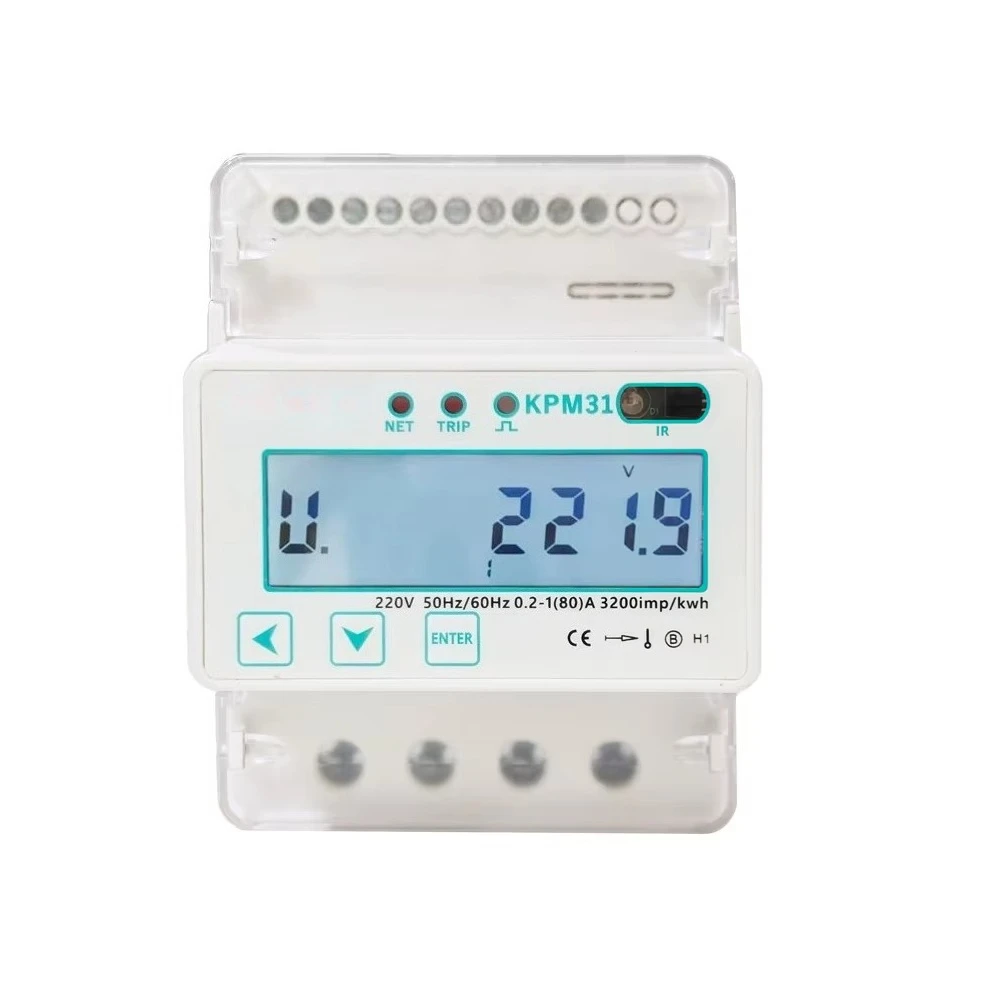 Energy Meter Wireless Connectivity Remote Control Via APP Smart Switch Single Phase Energy Meter With Latching Relay Prepaid