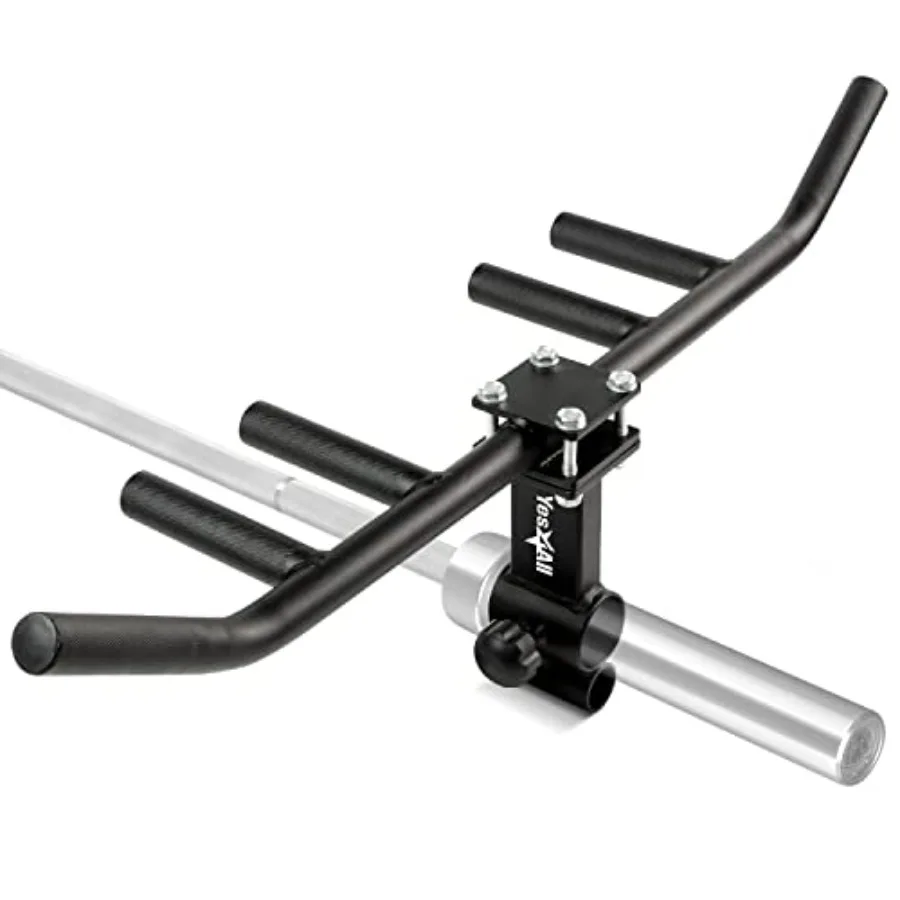 

550LBS Multi-Grip Rowing Landmine Handle T Bar LAT for 1 2 Bar Sturdy Design Easy to Install Steel Black Durable and Stable Wor