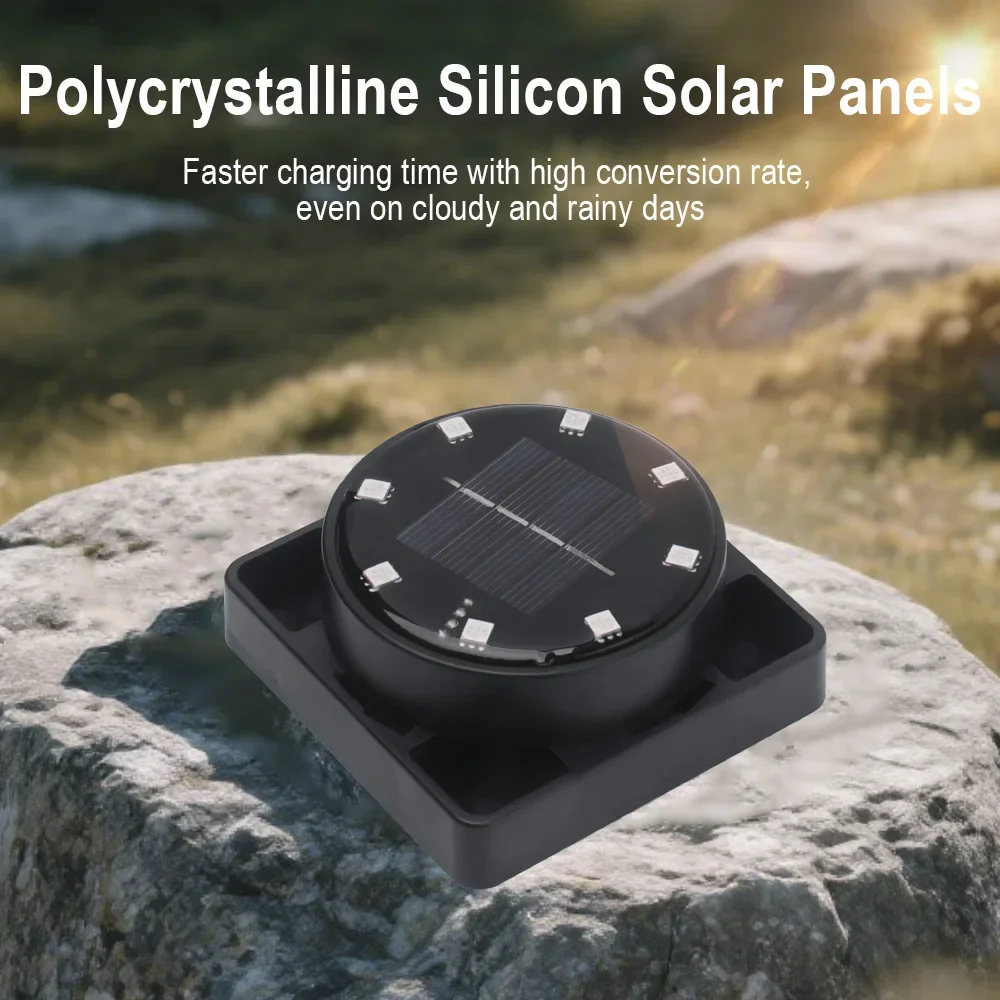 RGB LED Solar Paths Lamp Multicolor Intelligent Light Controlled Sensor Lights Party Atmosphere Light for Garden Patios