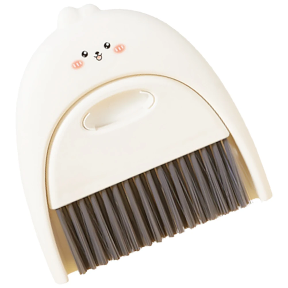 

Mini Broom Dustpan Set Cartoon Rabbit Safe Lightweight Desktop Bed Car Pet Storage Hook Portable Sweeping Brush