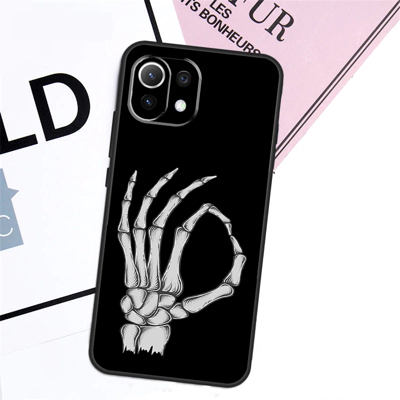 Skeleton Middle Finger Case For Xiaomi 13T Pro 14 11T 12T 12 13 Lite POCO F5 X3 X4 X5 X6 Pro F3 M5s M6 Pro Cover