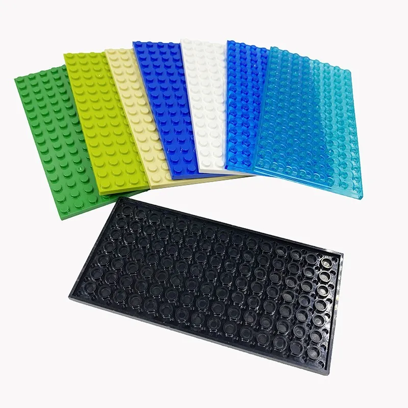 Kleinteilige Plug-in-Technologie-Bausteine MOC, verstreute Zubehörteile, 8x16 Basisplatte 529, kompatibel mit Lego 92438