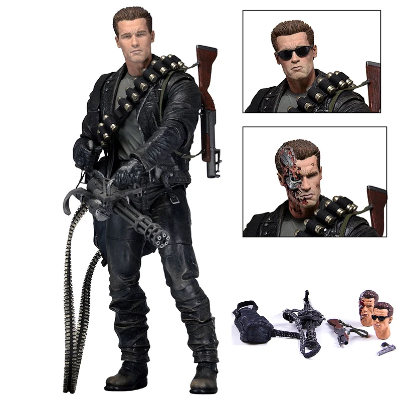 NECA 7 بوصة المنهي 2 يوم الحكم T-800 سارة كونور أرنولد شوارزنيغر عمل الشكل تحصيل نموذج لعبة
