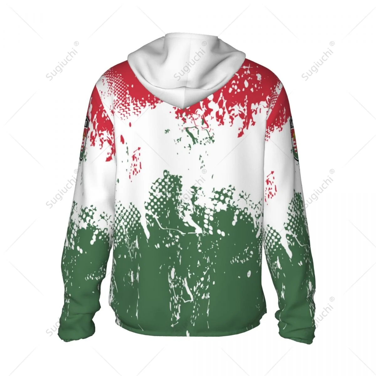 Hungary Flag Sun Protection Hoodie Sunscreen Clothes Fishing Cycling Running Quick Dry Long Sleeve With Zipper Polyester