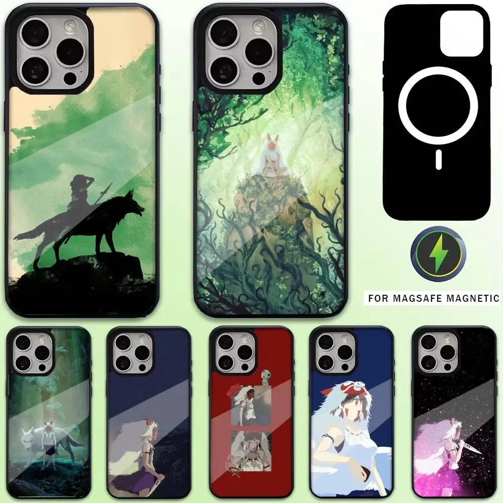 

M-Mononoke H-Himes Phone Case For iPhone17,16,15,14,13,12,11 Plus,Pro Max Magnetic Magsafe Wireless Charging