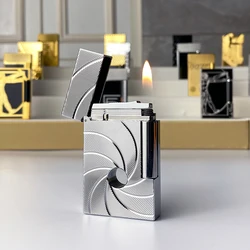 New commemorative edition single and double flame luxury lighter Ping Sound natural paint cigarette smoking butane lighter 18100