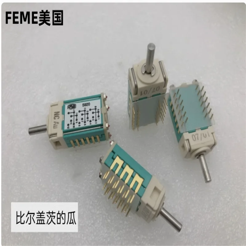 1 PCS FEME American 5920/1/M2/10-A/AUN Small Precision Instrument Rotary Wave Switching Switch, 4-pole, 2-gear