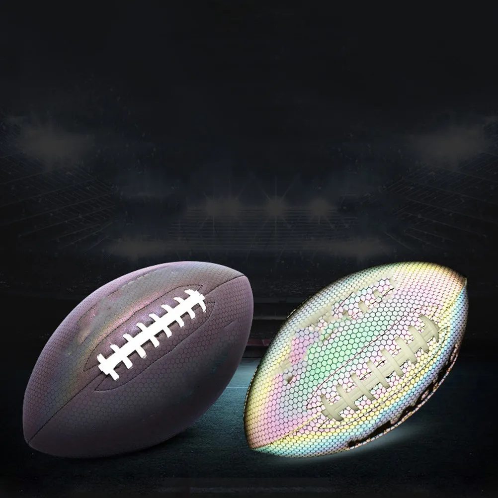 

1Pcs Professional Rugby Ball Training Exercising Football Competition Accessory Fluorescence Standard Rugby Improve Passing