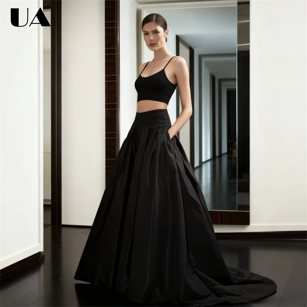 

ULBYANRY Womens Satin A Line Skirt, Pleated High Waist Party Skirts, Tailored Size & Many Colors Options, Fashion Skirts