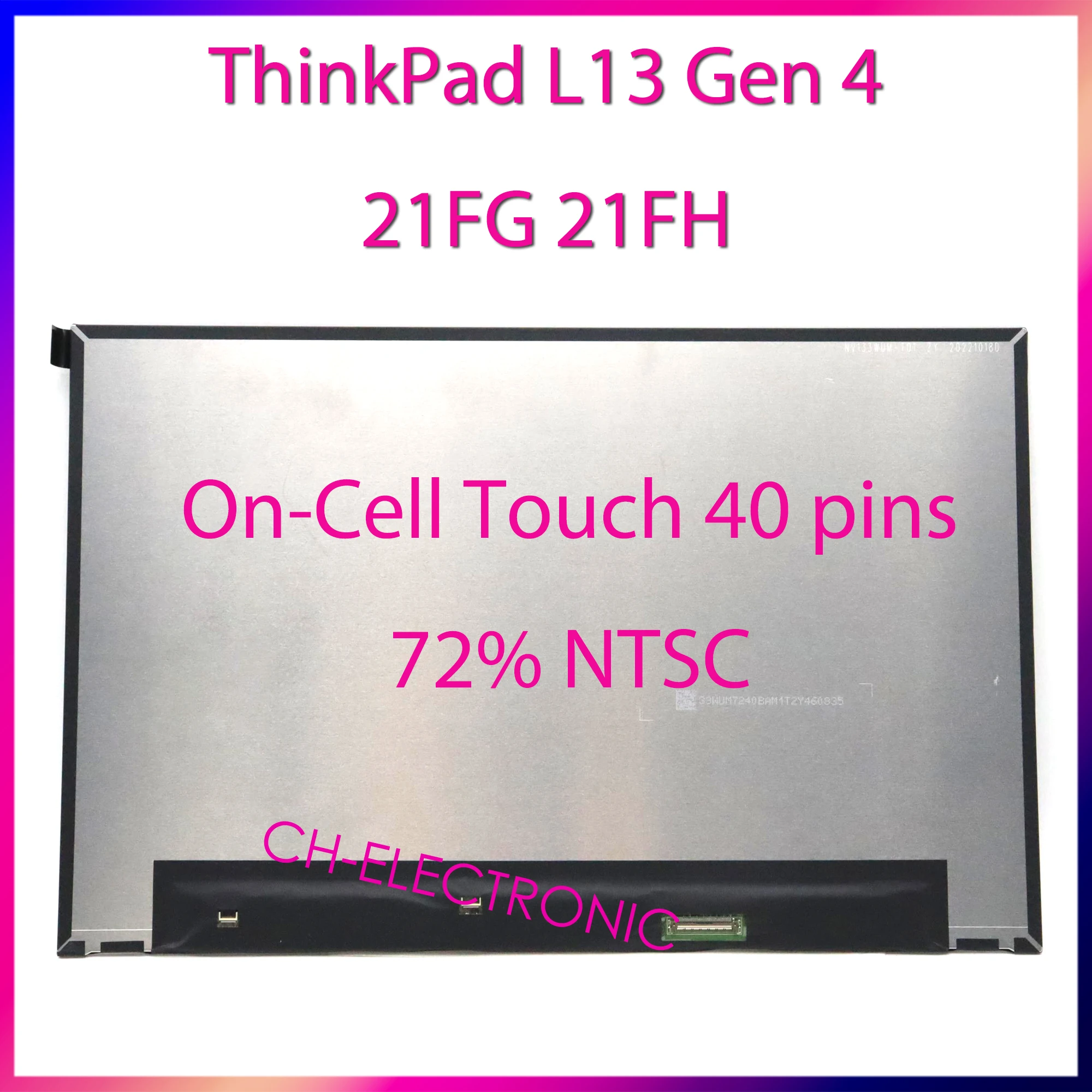 

LCD Screen For Lenovo ThinkPad L13 Gen 4 21FG 21FH Touch Screen Laptop Replacement LCD Panel 5D10V82422 5D11A22504 5D11D34355