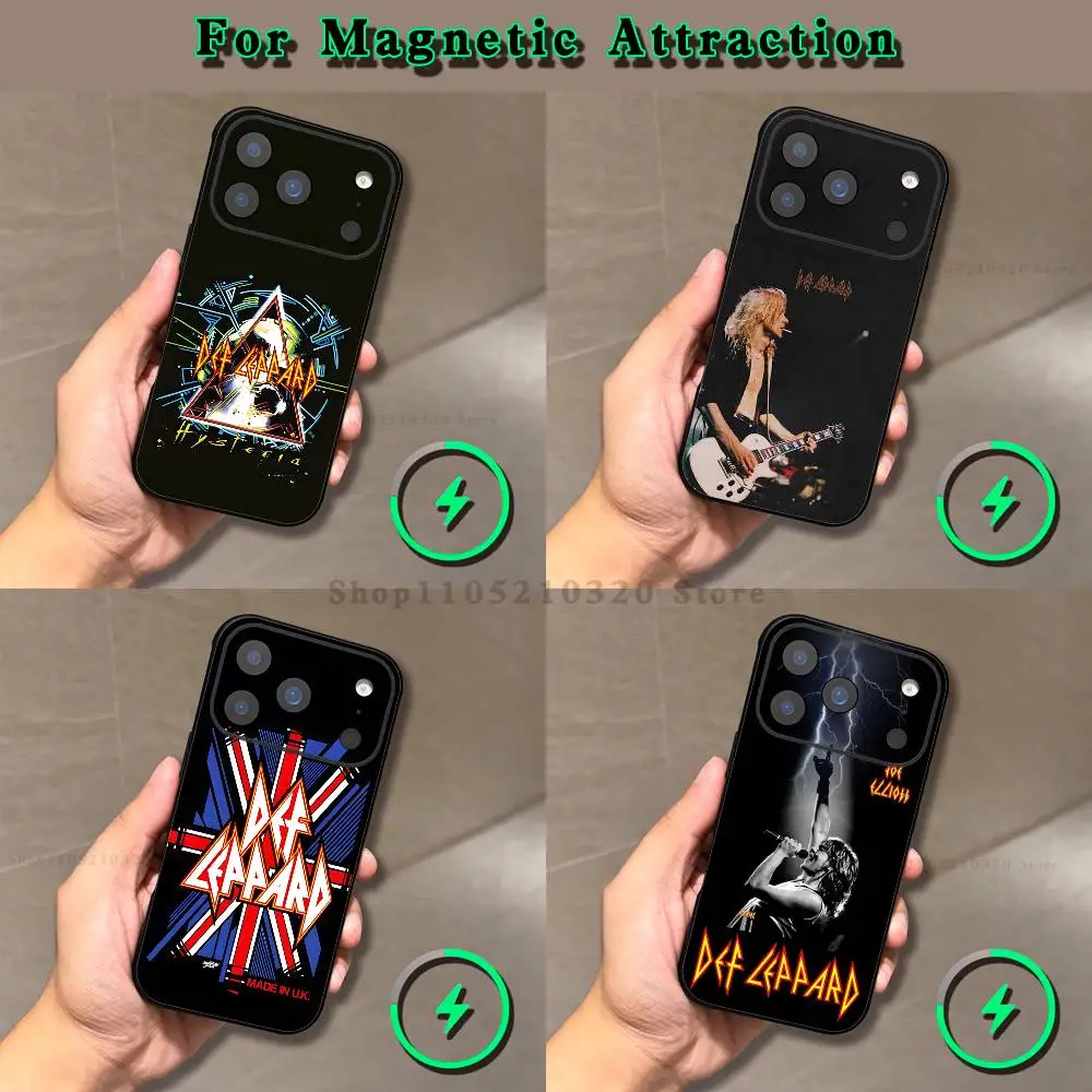 

D-Def L-Leppards Phone Case For iPhone 17,16,15,14,13,12,11,Pro,Max,Plus,E,Air,Mini Magnetic Magsafe Frosted Clear