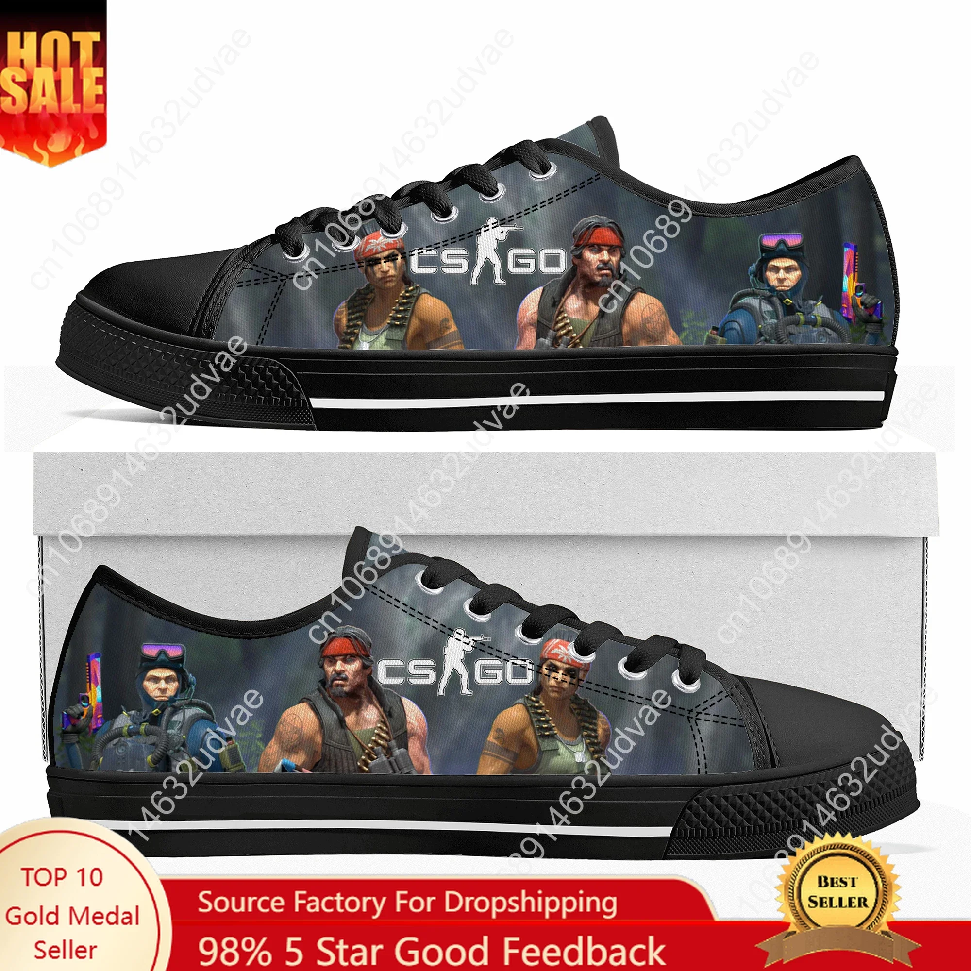 

Counter Strike Global Offensive Low Top Shoes Men Women Teenager Sneakers Canvas Sneaker Customized Couple Shoe Black Sole