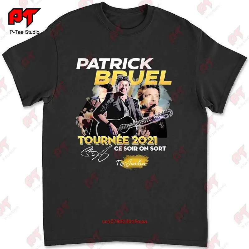 Patrick Bruel Tournee 2021 Ce Soir On Sort Signature T-shirt YJ67