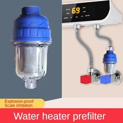 Calentador de agua eléctrico a Gas, prefiltro, purificador de agua para lavadora, cartuchos de acero inoxidable, cabezal de ducha, filtro de escala