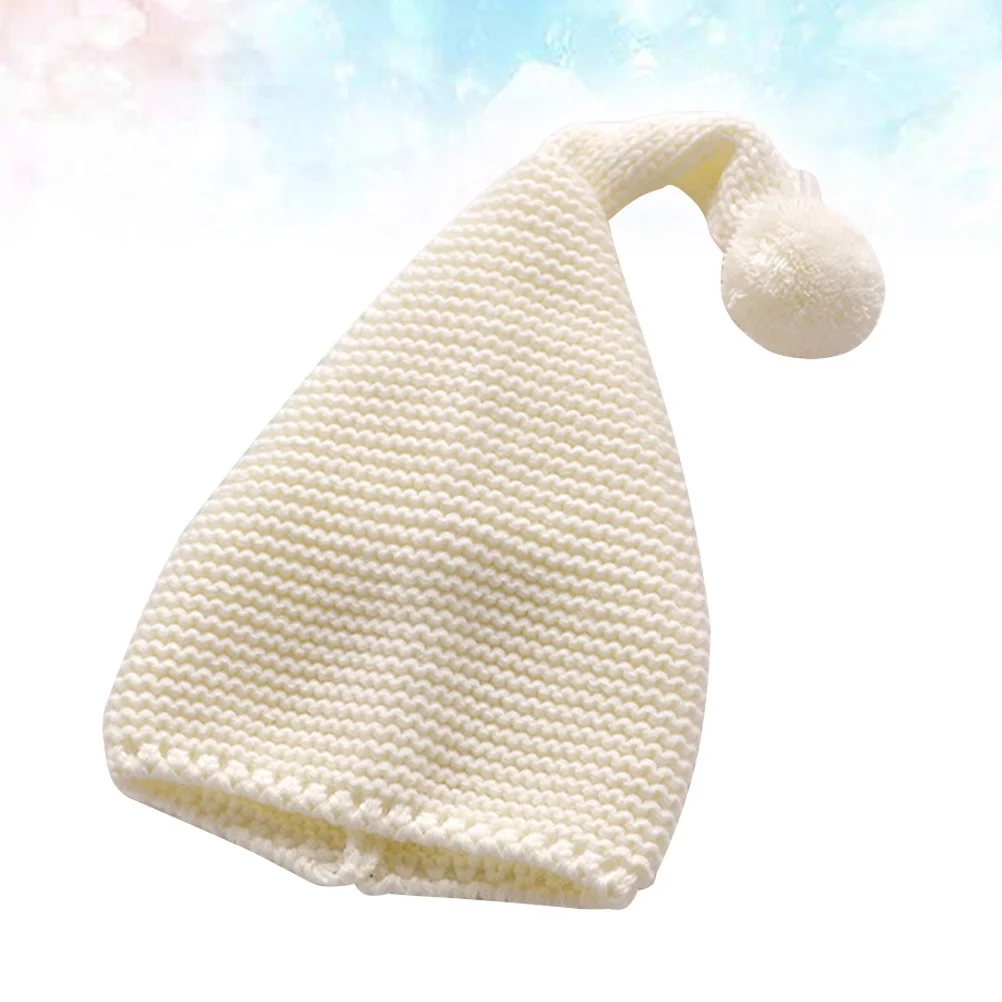 

Christmas Knit Hat for Kids White Soft Comfortable Stitching Adorable Warm Winter Accessory Knit Hat