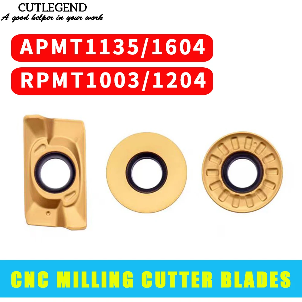 10 PCS APMT1604 APMT1135 PDER carbide insert milling cutter RPMT 1003 RPMT 1204 end milling cutter 100PCS CNC milling cutter