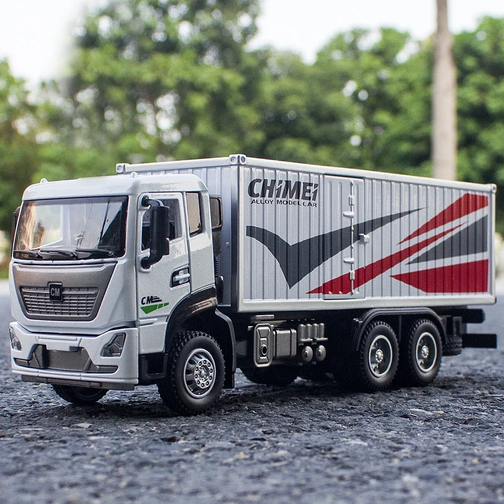 

1:32 Alloy Truck Car Model Container Truck Container Engineering Transport Vehicle Sound and Light Toy Car Gift