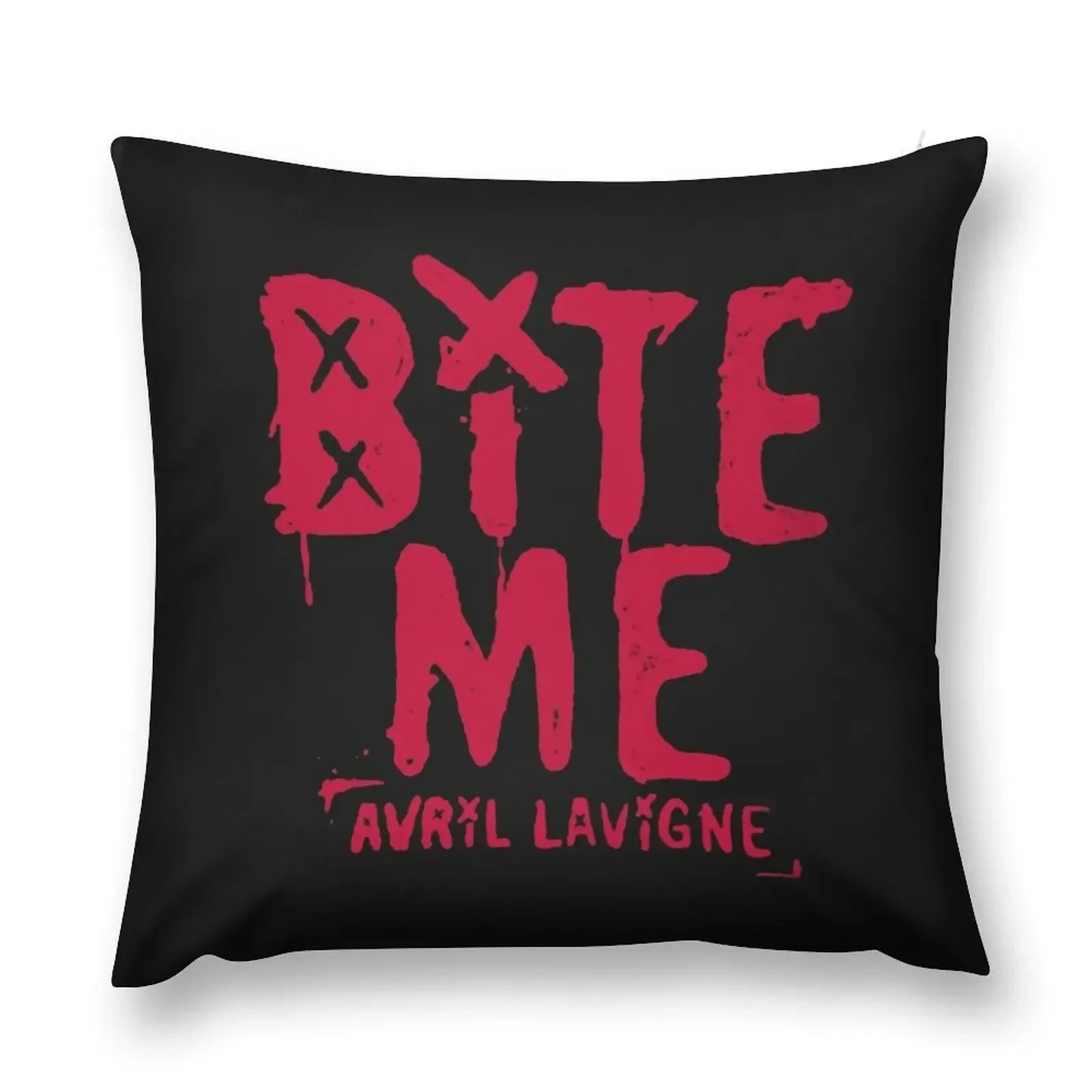 Vintage Bite Me Avril Lavigne Throw Pillow Sofa Decorative Covers Cushions For Children Rectangular Cushion Cover pillow