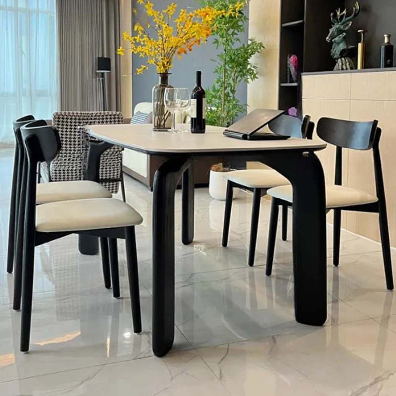 Organizador de mesa de comedor impermeable, mesa de comedor grande blanca moderna, réplica nórdica Rectangular de lujo, Muebles de Hotel
