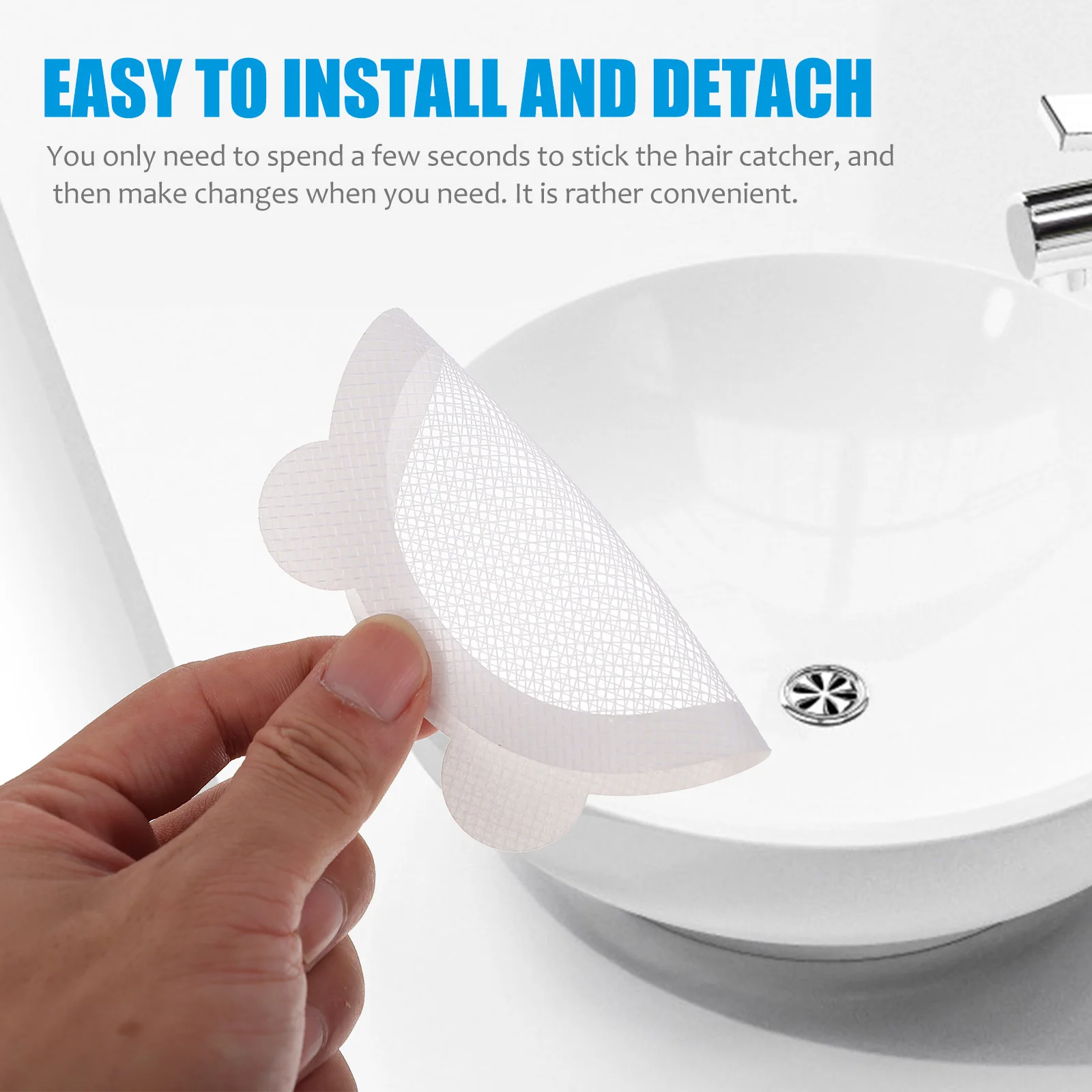 

30Pcs Premium Glass Fiber Shower Drain Hair Catcher Anti-Blocking Sewer Filter Stickers for Bathroom Kitchen Sink