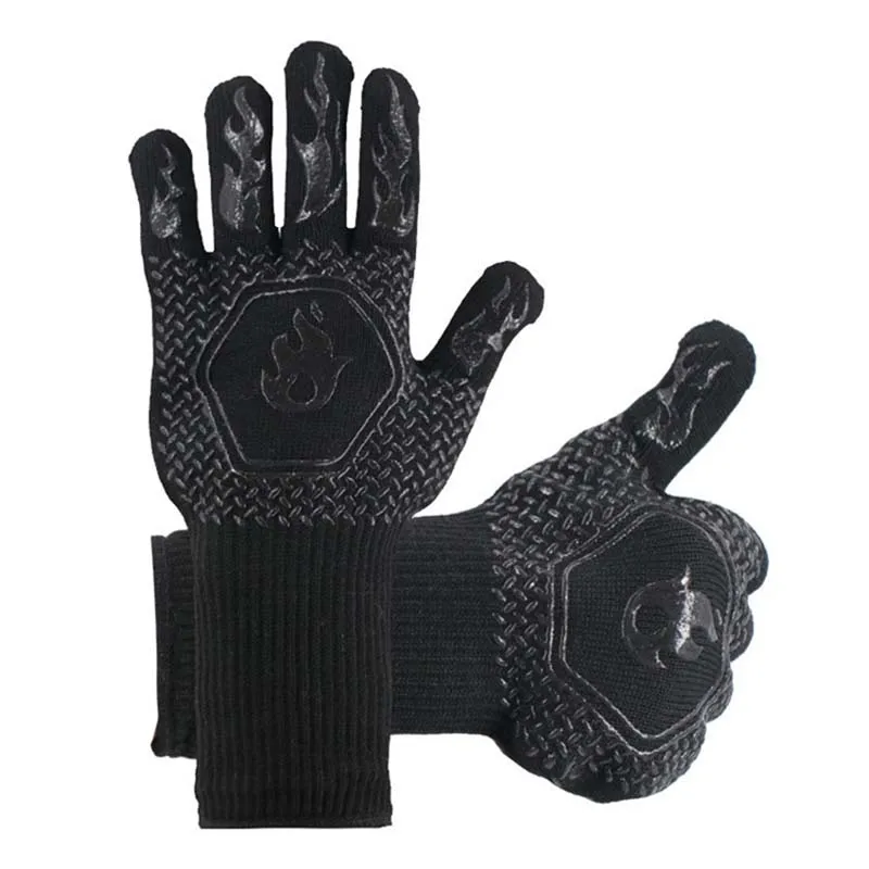 

800 Degrees Fireproof Heat Insulation Microwave Oven Protective Gloves BBQ Gloves High Temperature Resistance Oven Mitts