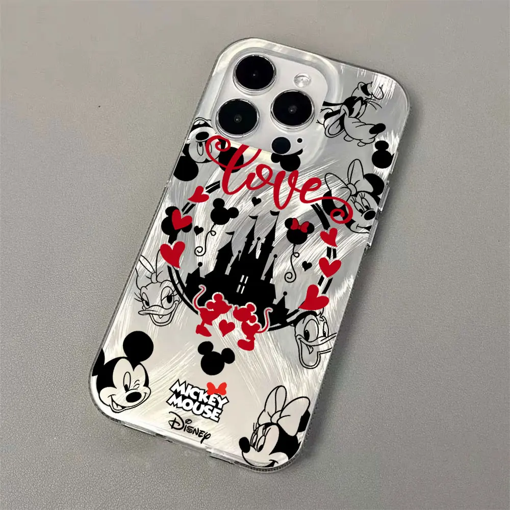 حافظة هاتف جميلة لطيفة باللون الأحمر Yk2 Mickeys Minnies لهاتف Tecno Spark 30c 20c 10 Go Camon 30 20 itel A60 A70 A48 RS4 P36 S23 Pro 4G 5G #5