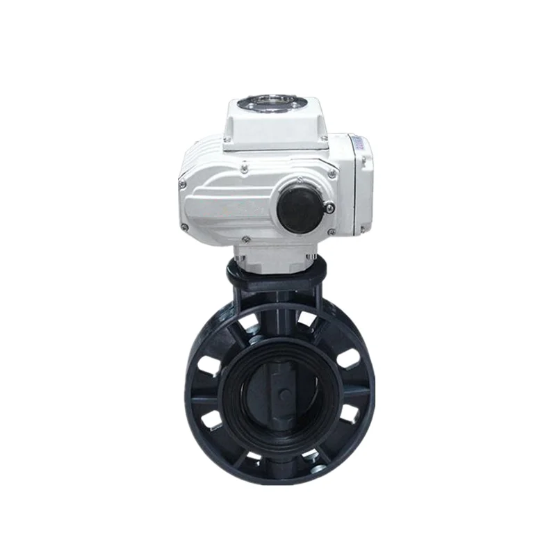 Electric Actuator Wafer Connect Motorized Butterfly Valve DN50-DN300 For Water Applications All Temperature Ranges 220V/12V/24V