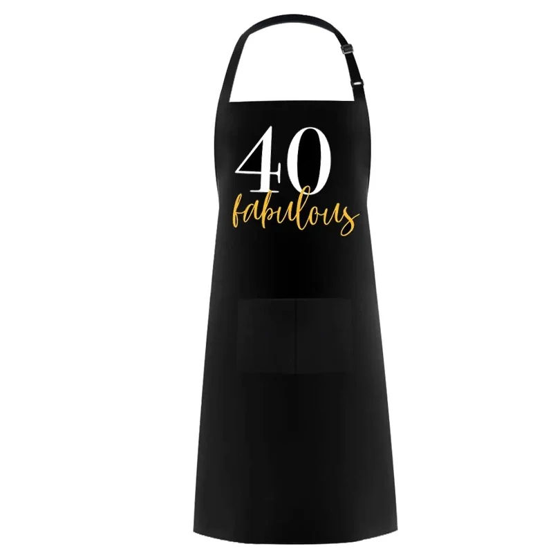 Fabulous Forty apron happy Fortieth 40 years old 40th Birthday family BBQ dinner party decoration wife Gift present Photo props