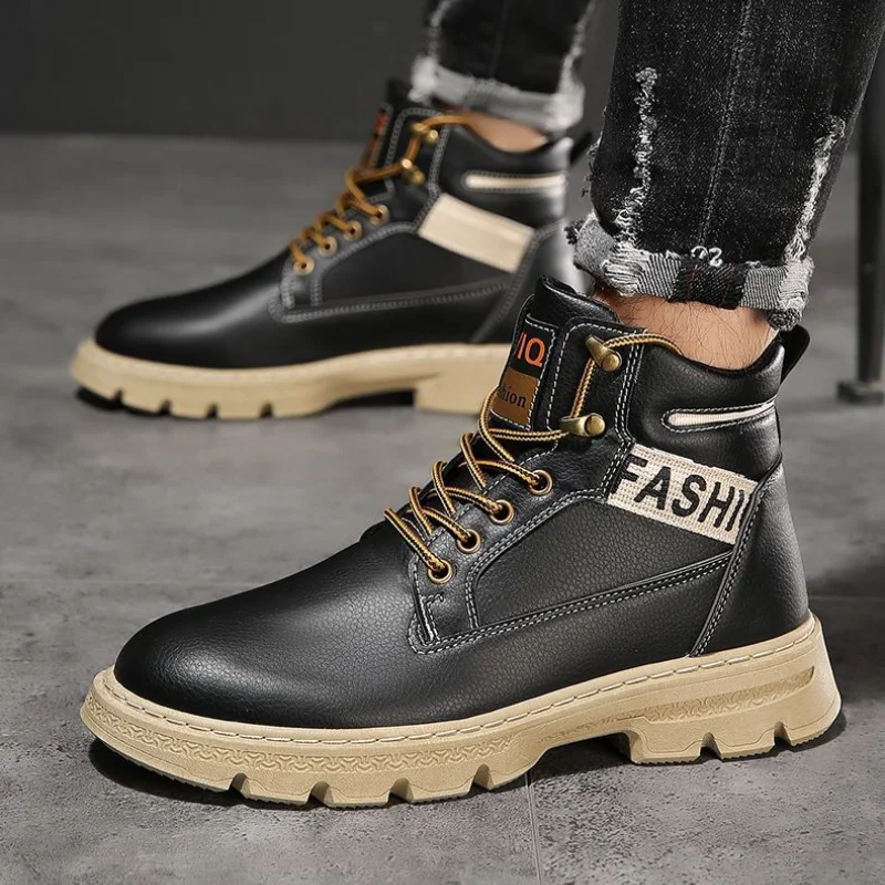 High Cut Hiking Casual Male Shoes Outdoor Y2k Quality Size 45 Original Deals Comfortable Men's Boots Fashion Low Price Offer 44