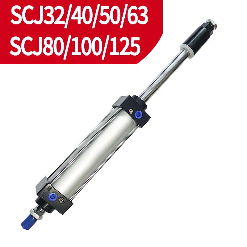 

SCJ32 40 50 63 80 100 125mm Bore Adjustable Stroke Aluminum Alloy Double Acting Piston Tools Standard Air Pneumatic Cylinder