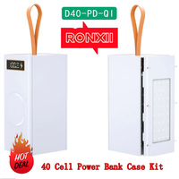 HOT 40 Cell Power Bank Case Kit Fast Charging 18650 Battery Box Camping Light Without Battery